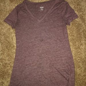 Maroon v neck top